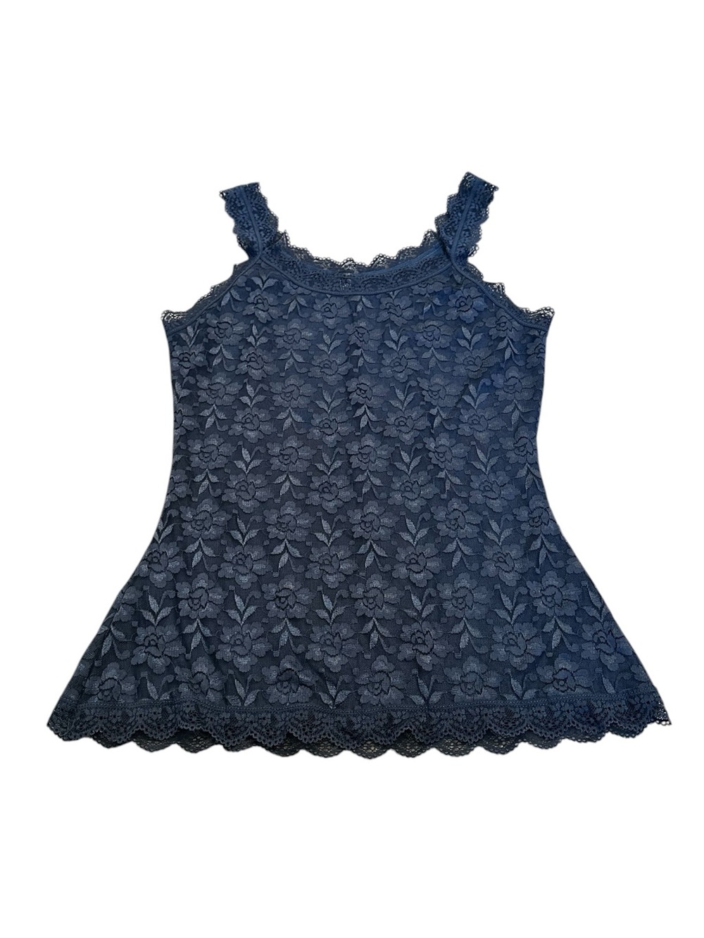 Black Fuchsia x Secret Lace Semi Sheer Floral Cami Fitted Top Coquette Feminine